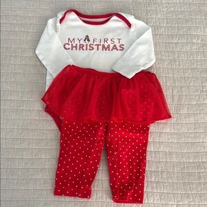 Carter's Festive Red and White Matching Set